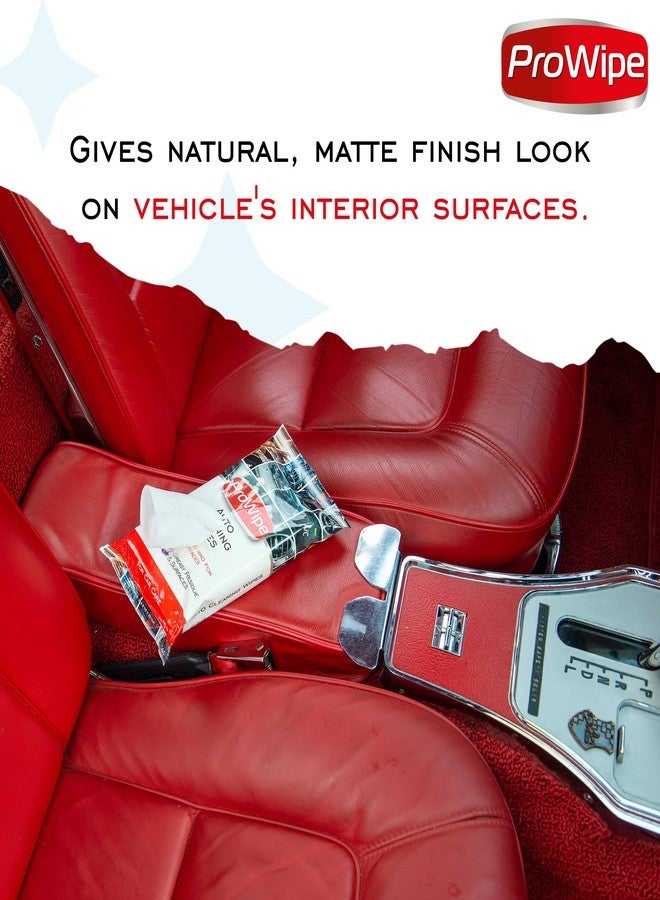 Prowipe Car Cleaning Wipes - Car Interior Cleaner, Dashboard Cleaner, 1x40 Count Residue-Free Wipes for Interior Surfaces, From Dashboard to Leather Seats, Must Have Accessories - Image 5